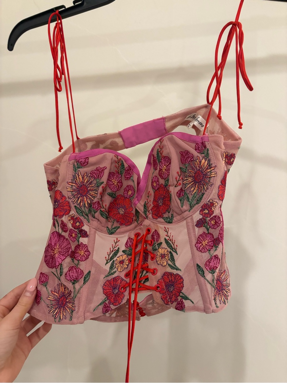 For Love and Lemons Pink floral top